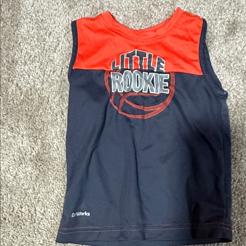 Athletic Works Little Rookie Tank Top - Red and Black